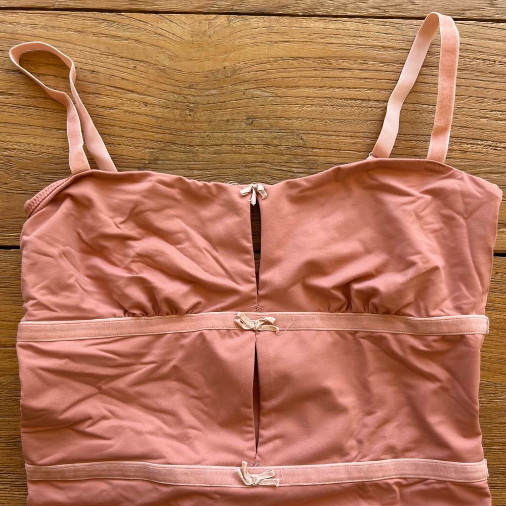 Solid & Striped Pink One Piece With Velvet Straps… - image 2